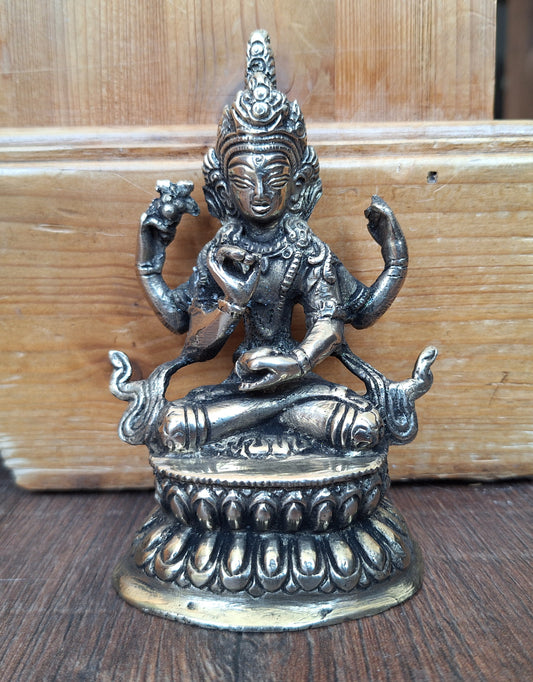 Brass Avalokiteshvara statue #1