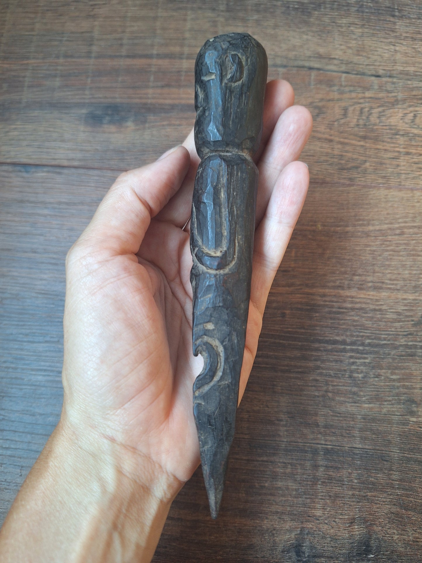 Antique wooden phurba #59