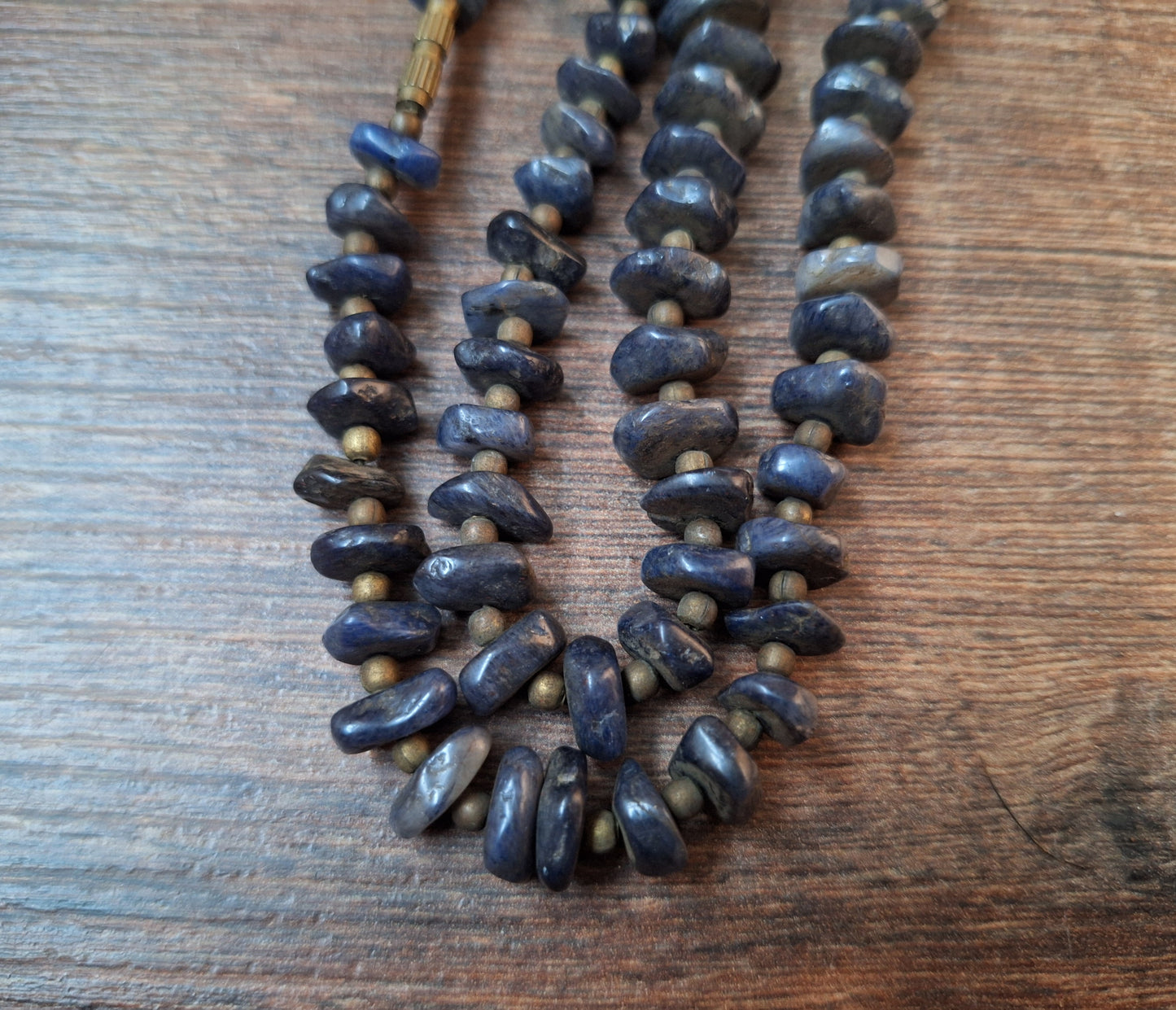 Vintage blue agate necklace