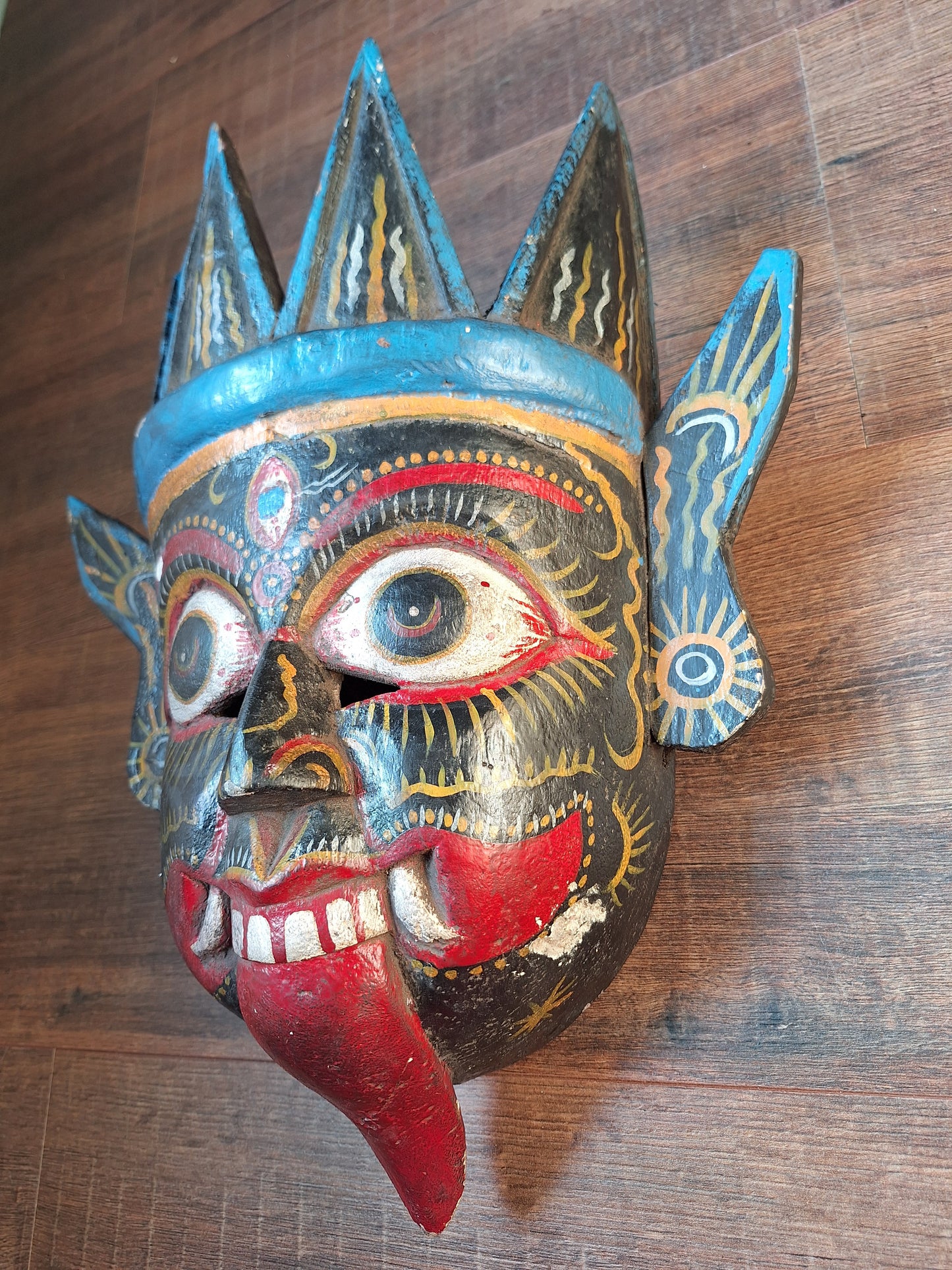 Vintage wooden Kali mask